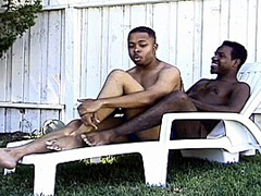 If you love big black dick, you are going to love this outdoor black on black gay sex scene. These